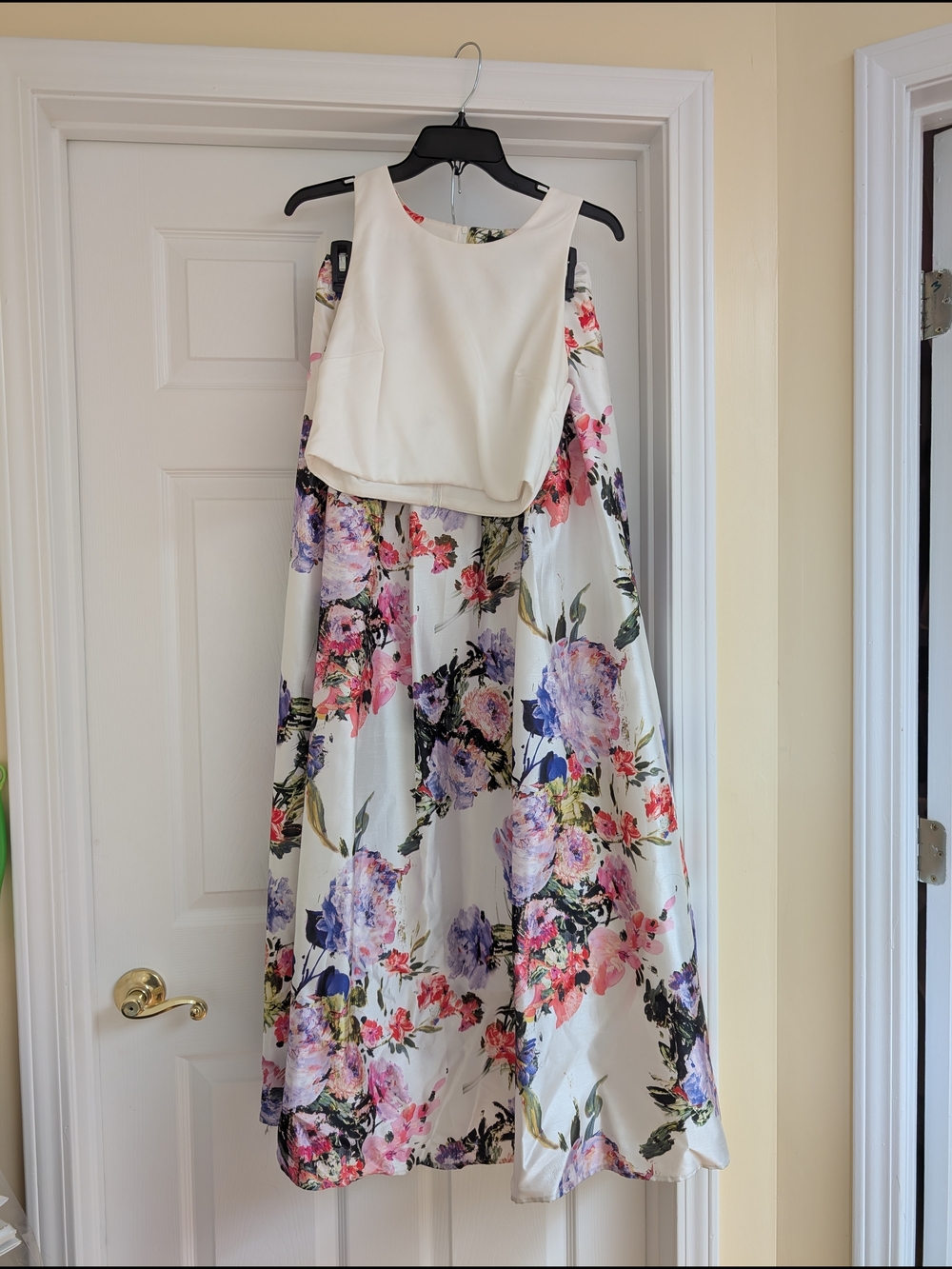 My Michelle Floral Dress in White, Green, Pink